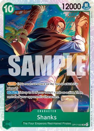 ONE PIECE TCG - Shanks (022) OP17-022 The Worlds Strongest Warriors - Super Rare