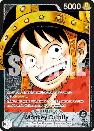 ONE PIECE TCG - Monkey.D.Luffy (079) (Alternate Art) OP17-079 The Worlds Strongest Warriors - Leader