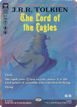 MAGIC: THE GATHERING  - The Lord of the Eagles (Borderless) (Surge Foil) (HOB-276) - The Hobbit Foil