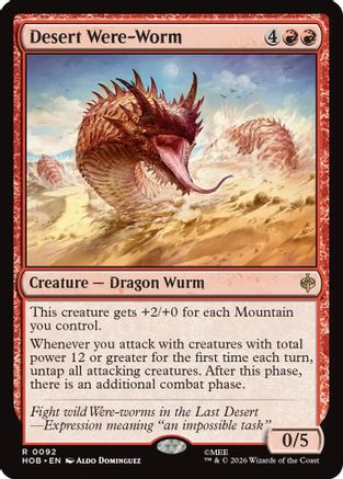 MAGIC: THE GATHERING  - Desert Were-Worm (HOB-092) - The Hobbit