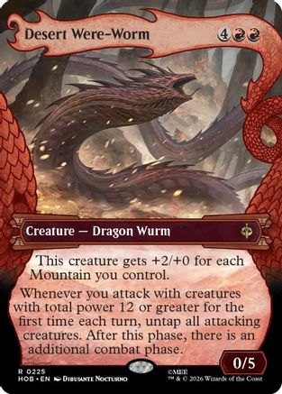 MAGIC: THE GATHERING  - Desert Were-Worm (Showcase) (HOB-225) - The Hobbit
