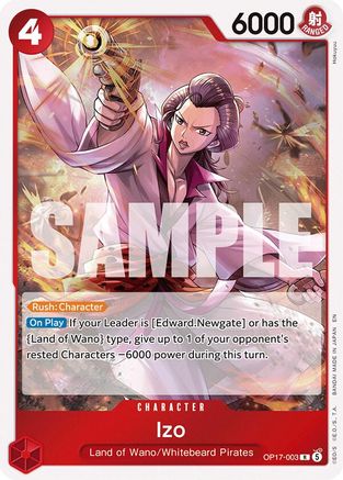 ONE PIECE TCG - Izo OP17-003 The Worlds Strongest Warriors - Rare