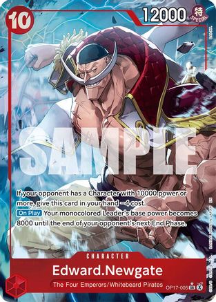 ONE PIECE TCG - Edward.Newgate (005) (Alternate Art) OP17-005 The Worlds Strongest Warriors - Super Rare
