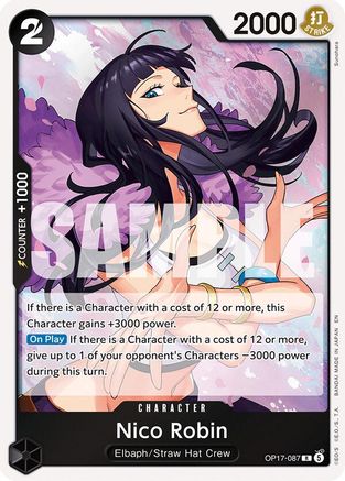ONE PIECE TCG - Nico Robin OP17-087 The Worlds Strongest Warriors - Rare