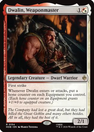 MAGIC: THE GATHERING  - Dwalin, Weaponmaster (HOB-154) - The Hobbit Foil