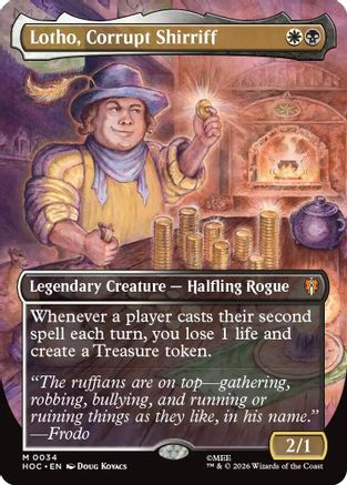 MAGIC: THE GATHERING  - Lotho, Corrupt Shirriff (Borderless) (HOC-034) - The Hobbit: Eternal-Legal