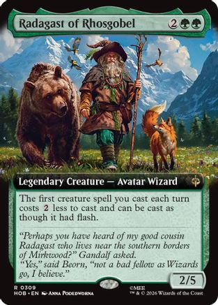 MAGIC: THE GATHERING  - Radagast of Rhosgobel (Extended Art) (HOB-309) - The Hobbit Foil