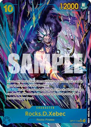 ONE PIECE TCG - Rocks.D.Xebec (118) (Alternate Art) OP17-118 The Worlds Strongest Warriors - Secret Rare