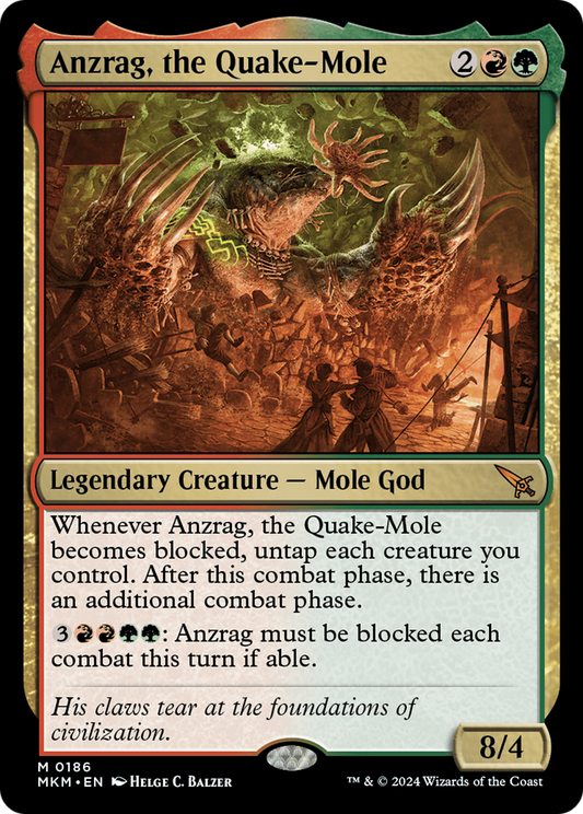 MAGIC: THE GATHERING  - Anzrag, the Quake-Mole (MKM-186) - Murders at Karlov Manor Foil