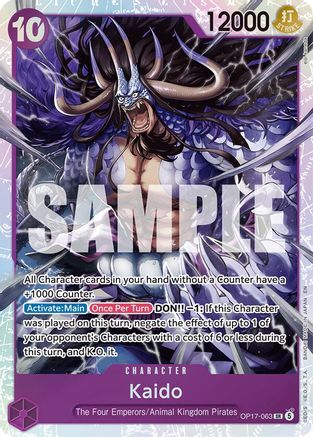 ONE PIECE TCG - Kaido (063) OP17-063 The Worlds Strongest Warriors - Super Rare