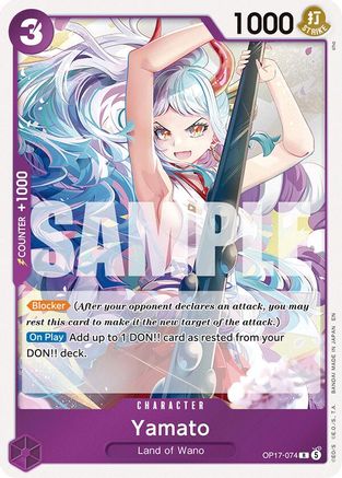 ONE PIECE TCG - Yamato OP17-074 The Worlds Strongest Warriors - Rare