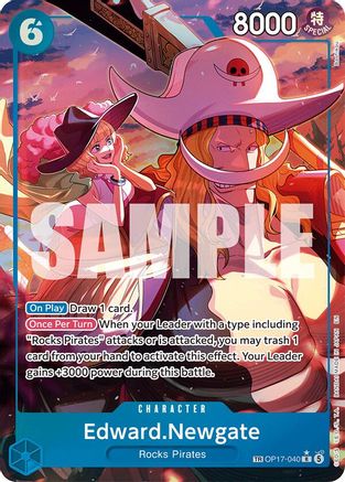 ONE PIECE TCG - Edward.Newgate (040) (TR) OP17-040 The Worlds Strongest Warriors - Treasure Rare