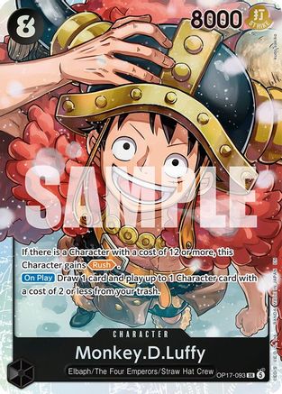 ONE PIECE TCG - Monkey.D.Luffy (093) OP17-093 The Worlds Strongest Warriors - Super Rare