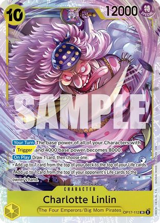 ONE PIECE TCG - Charlotte Linlin (112) OP17-112 The Worlds Strongest Warriors - Super Rare