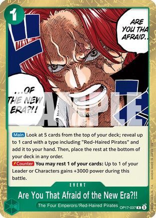 ONE PIECE TCG - Are You That Afraid of the New Era?! OP17-037 The Worlds Strongest Warriors - Rare