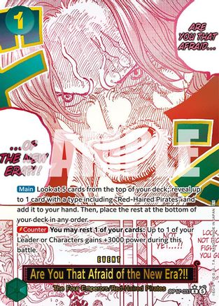ONE PIECE TCG - Are You That Afraid of the New Era?! (Alternate Art) OP17-037 The Worlds Strongest Warriors - Rare