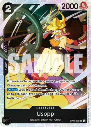 ONE PIECE TCG - Usopp OP17-080 The Worlds Strongest Warriors - Super Rare