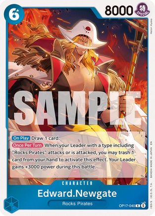 ONE PIECE TCG - Edward.Newgate (040) OP17-040 The Worlds Strongest Warriors - Rare