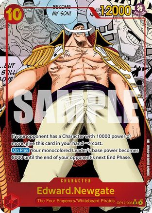 ONE PIECE TCG - Edward.Newgate (005) (Manga) OP17-005 The Worlds Strongest Warriors - Super Rare