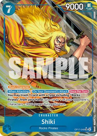ONE PIECE TCG - Shiki (048) (Alternate Art) OP17-048 The Worlds Strongest Warriors - Super Rare