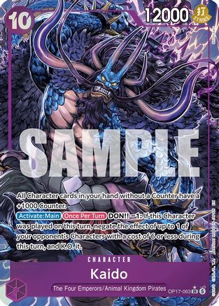 ONE PIECE TCG - Kaido (063) (Alternate Art) OP17-063 The Worlds Strongest Warriors - Super Rare