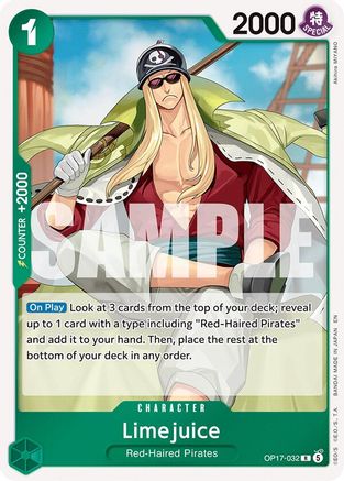 ONE PIECE TCG - Limejuice OP17-032 The Worlds Strongest Warriors - Rare