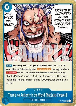 ONE PIECE TCG - There's No Authority in the World That Lasts Forever!!! OP17-055 The Worlds Strongest Warriors - Rare