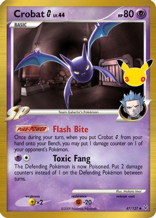 POKEMON TCG - Crobat G 047/127 ME 30th Celebration Classic Collection - Classic Collection