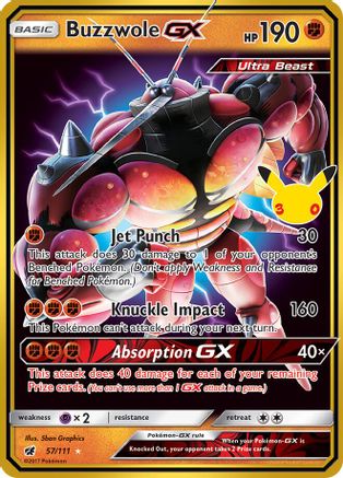 POKEMON TCG - Buzzwole GX 057/111 ME 30th Celebration Classic Collection - Classic Collection