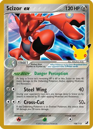 POKEMON TCG - Scizor ex 108/115 ME 30th Celebration Classic Collection - Classic Collection