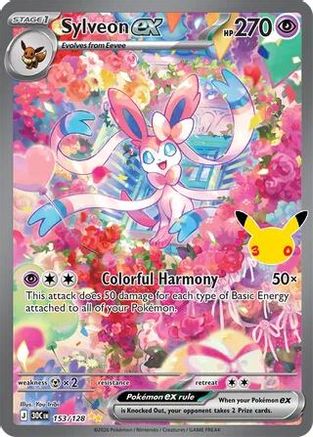 POKEMON TCG - Sylveon ex 153/128 ME 30th Celebration - Special Illustration Rare