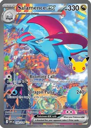 POKEMON TCG - Salamence ex 156/128 ME 30th Celebration - Special Illustration Rare