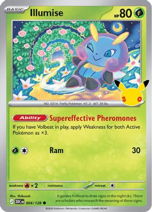 POKEMON TCG - Illumise 004/128 ME 30th Celebration - Common