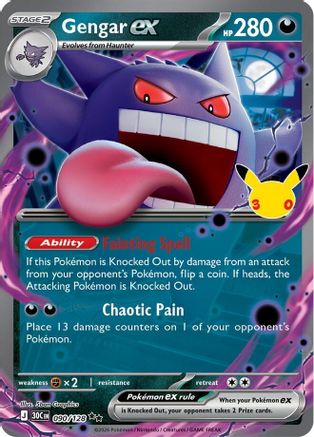 POKEMON TCG - Gengar ex 090/128 ME 30th Celebration - null