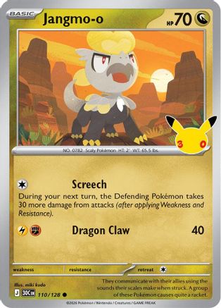 POKEMON TCG - Jangmo-o 110/128 ME 30th Celebration - null