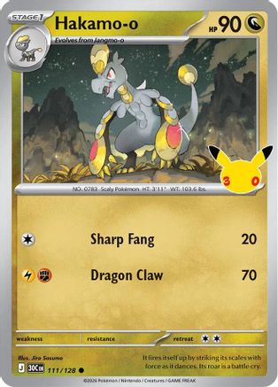 POKEMON TCG - Hakamo-o 111/128 ME 30th Celebration - null