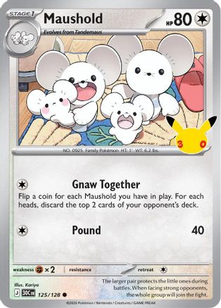 POKEMON TCG - Maushold 125/128 ME 30th Celebration - Common