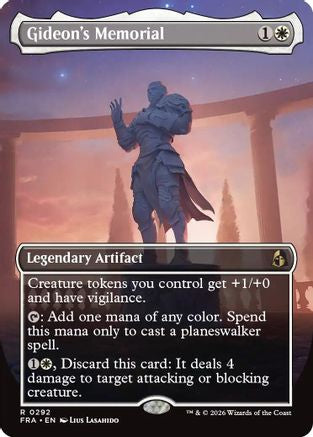 MAGIC: THE GATHERING  - Gideon's Memorial (Borderless) (FRA-292) - Reality Fracture Foil