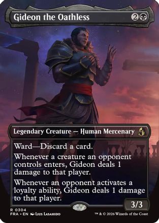 MAGIC: THE GATHERING  - Gideon the Oathless (Borderless) (FRA-304) - Reality Fracture Foil