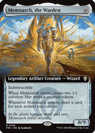 MAGIC: THE GATHERING  - Memnarch, the Warden (Extended Art) (FRC-100) - Commander: Reality Fracture