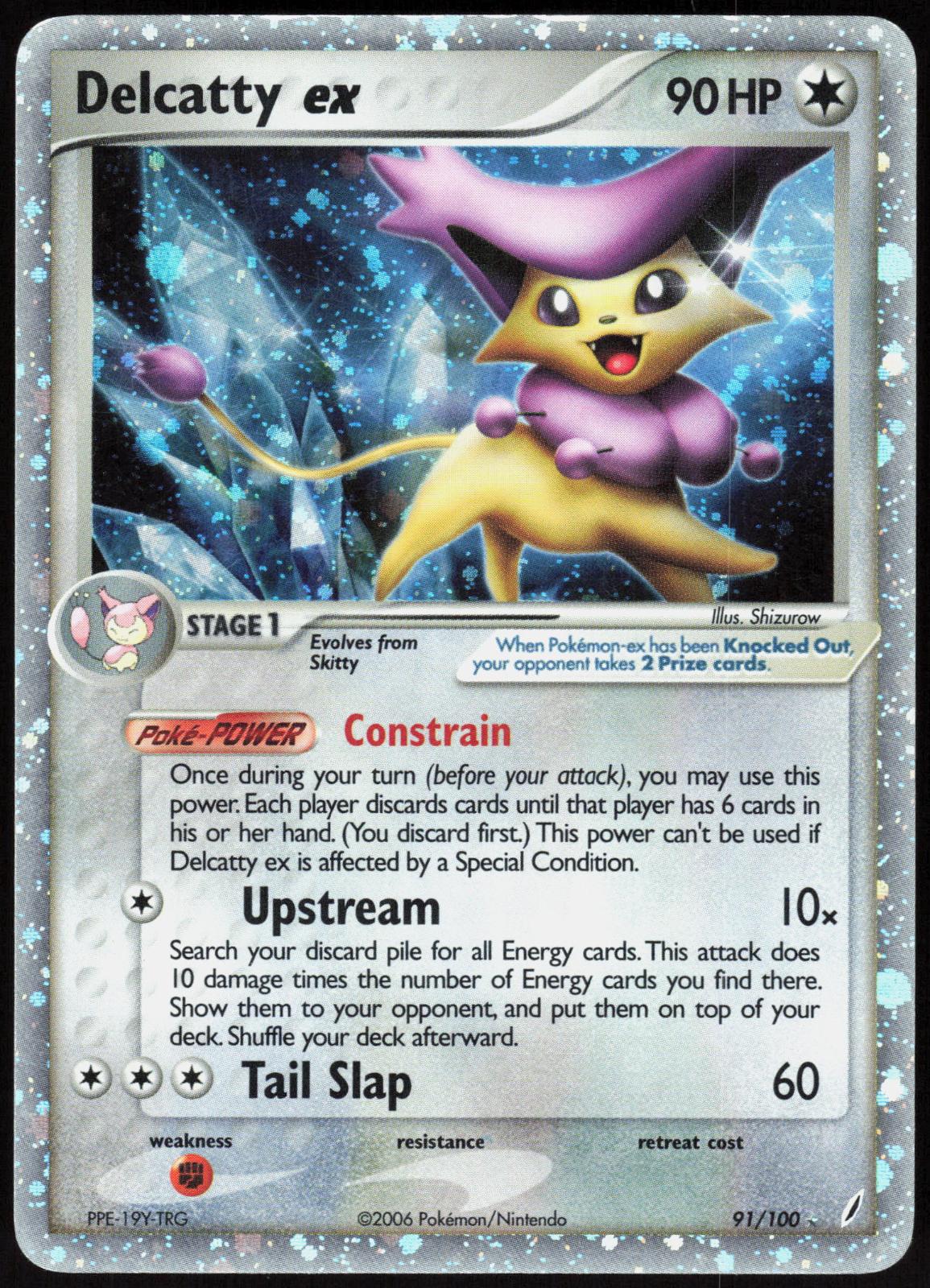 DELCATTY EX 91/100 CRYSTAL GUARDIANS POKEMON EX RARE HOLO MP