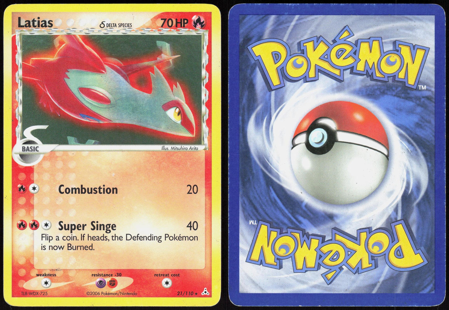 LATIAS 21/110 DECK EXCLUSIVES POKEMON HOLO RARE MP