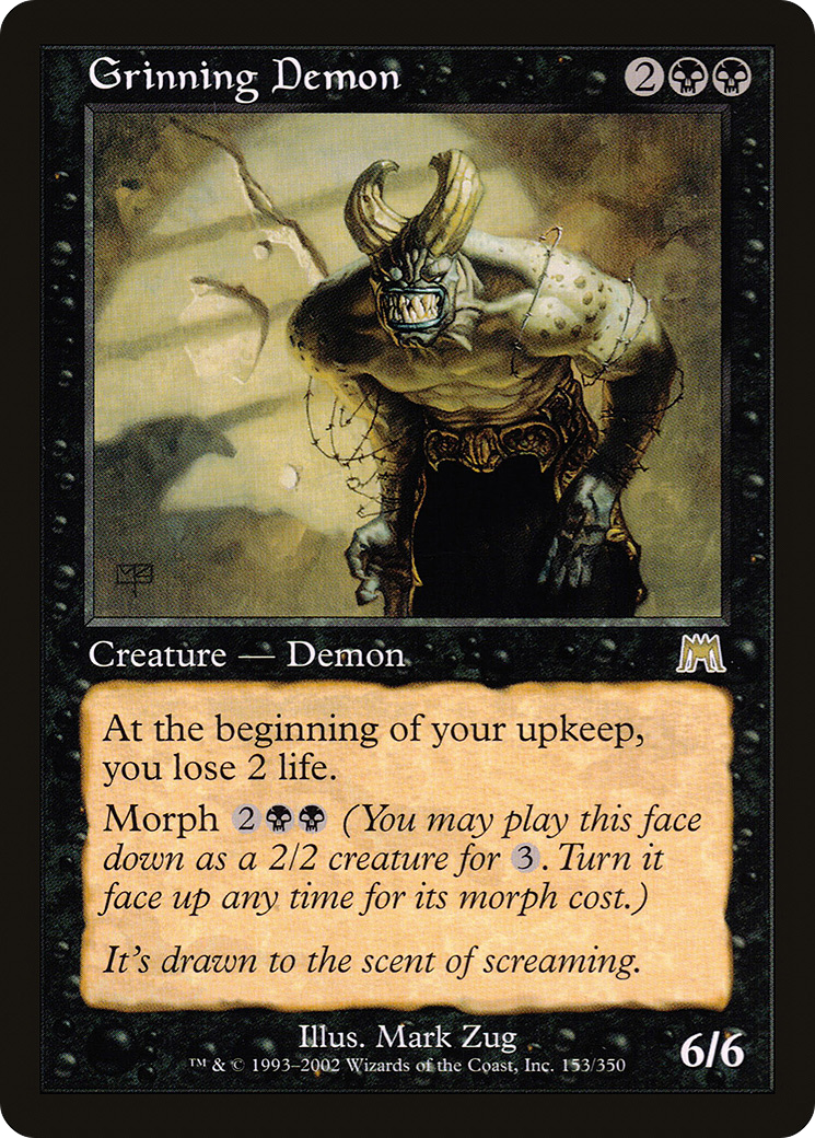 MAGIC: THE GATHERING  - Grinning Demon (ONS-153) - Onslaught Foil