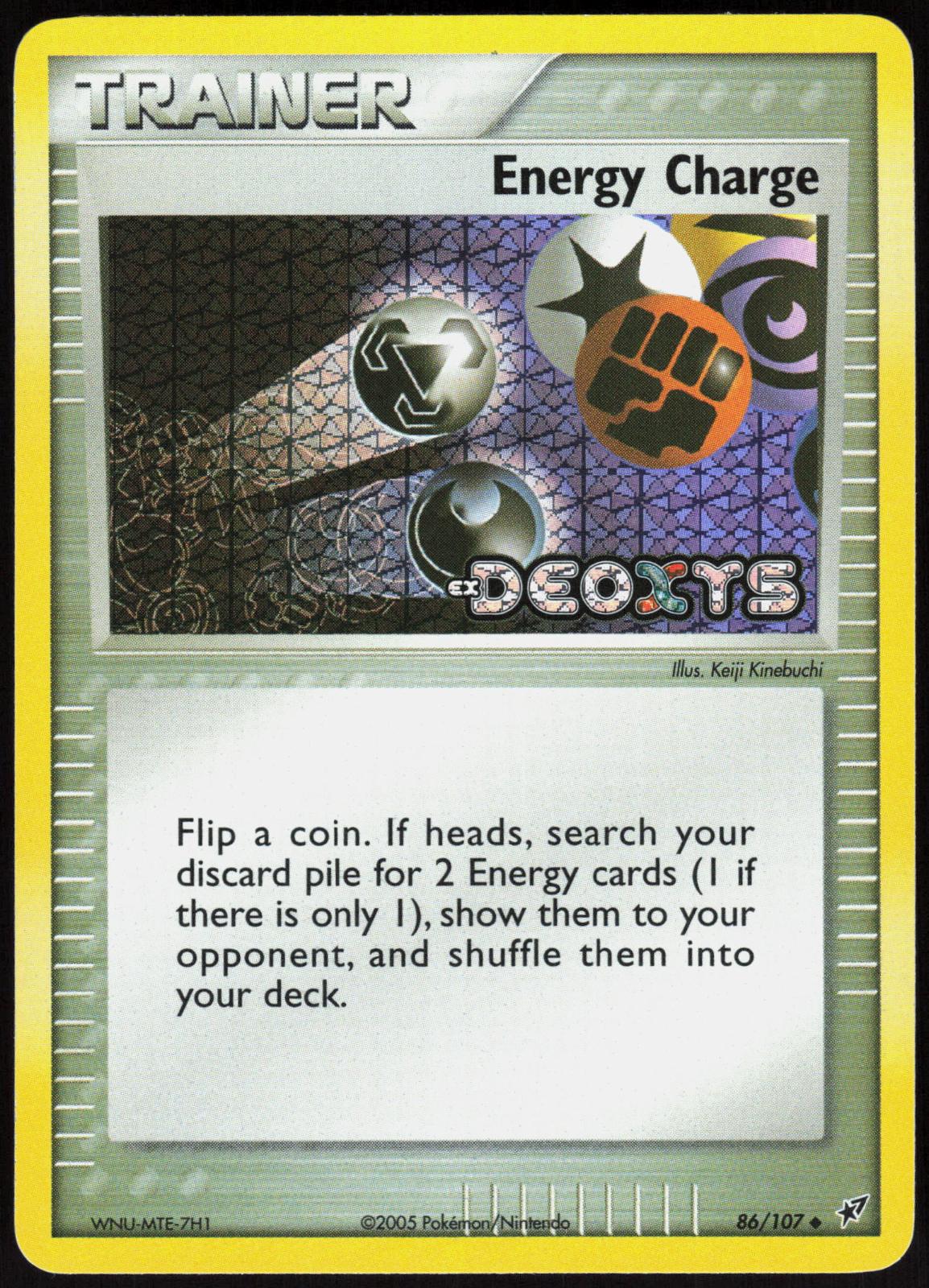 ENERGY CHARGE 86/107 DEOXYS POKEMON UNCOMMON REVERSE HOLO NM