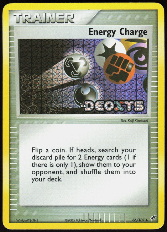 ENERGY CHARGE 86/107 DEOXYS POKEMON UNCOMMON REVERSE HOLO NM