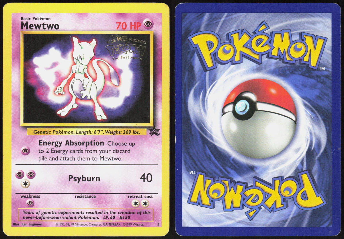 MEWTWO 3 WIZARDS BLACK STAR PROMOS POKEMON PROMO MP