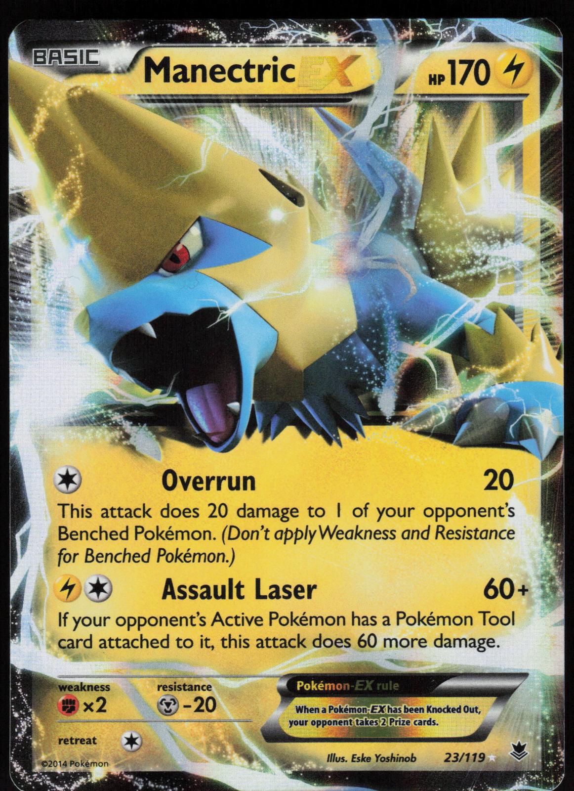 MANECTRIC EX 23/119 PHANTOM FORCES POKEMON EX RARE HOLO LP