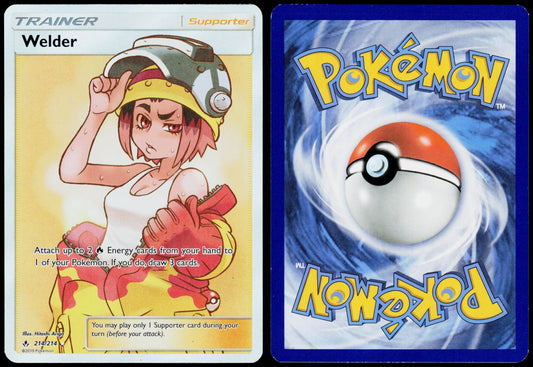 POKEMON WELDER 214/214 UNBROKEN BONDS ULTRA RARE