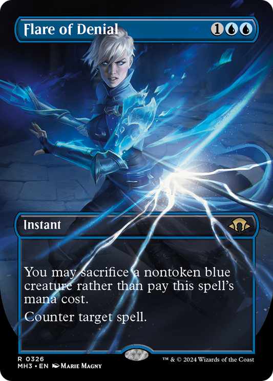MAGIC: THE GATHERING  - Flare of Denial (Borderless) (MH3-326) - Modern Horizons 3 Foil