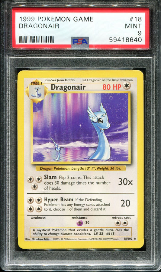 DRAGONAIR 18/102 PSA 9 GAME POKEMON